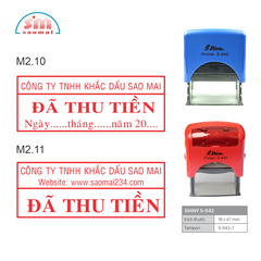 Dấu đã thu tiền S842 / S843 / T214