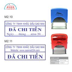 Dấu đã chi tiền S842 / S843 / T214