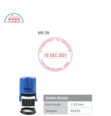 Dấu bưu điện Shiny R532D có ngày tháng năm