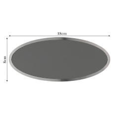 Biển số phòng da BP01 oval viền inox, Bảng số chung cư, khách sạn, toà nhà