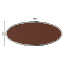 Biển số phòng da BP01 oval viền inox, Bảng số chung cư, khách sạn, toà nhà