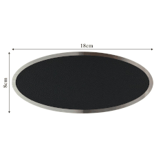 Biển số phòng da BP01 oval viền inox, Bảng số chung cư, khách sạn, toà nhà