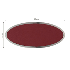Biển số phòng da BP01 oval viền inox, Bảng số chung cư, khách sạn, toà nhà