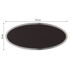 Biển số phòng da BP01 oval viền inox, Bảng số chung cư, khách sạn, toà nhà