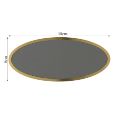 Biển số phòng da BP01 oval viền inox, Bảng số chung cư, khách sạn, toà nhà