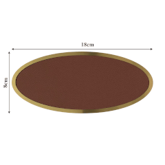 Biển số phòng da BP01 oval viền inox, Bảng số chung cư, khách sạn, toà nhà