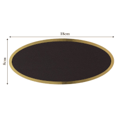 Biển số phòng da BP01 oval viền inox, Bảng số chung cư, khách sạn, toà nhà