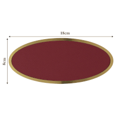 Biển số phòng da BP01 oval viền inox, Bảng số chung cư, khách sạn, toà nhà