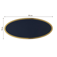 Biển số phòng da BP01 oval viền inox, Bảng số chung cư, khách sạn, toà nhà