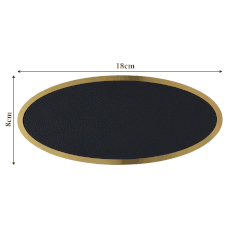 Biển số phòng da BP01 oval viền inox, Bảng số chung cư, khách sạn, toà nhà