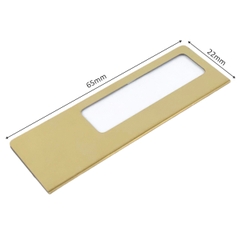 Phôi thẻ tên inox uốn U001 / U002 / U003 65x22mm không nội dung (10,50)