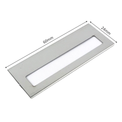 Phôi thẻ tên inox uốn U008 60x24mm không nội dung (10,50)