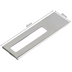 Phôi thẻ tên inox uốn U009 / U010 65x26mm không nội dung (10,50)