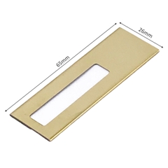 Phôi thẻ tên inox uốn U009 / U010 65x26mm không nội dung (10,50)