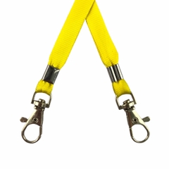 Dây đeo thẻ lụa 1cm đầu móc khóa [50] (100)