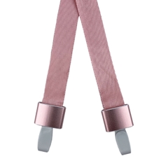Dây đeo thẻ lụa 1.5cm đầu móc nhựa xám đục [50] (100)