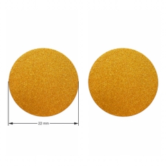 Phôi thẻ tên kim loại BT50 Φ22mm vàng (50)