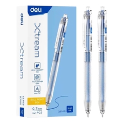 Bút bi Deli Q80-BL 0.7mm xanh dương (12)