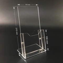 Kệ mica nhiều giấy 1 ngăn Enter C03-3 100x210mm 1/3A4 đứng 3mm, Khay đựng giấy, Hộc đựng tờ rơi
