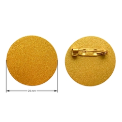 Phôi thẻ tên kim loại BT51 Φ25mm vàng (50)