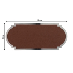 Biển số phòng da BP02 chữ nhật viền inox, Bảng số chung cư, khách sạn, toà nhà