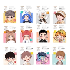 Tập FT Chibi Siutop bìa kim tuyến 96 trang 120gsm 4 ô ly (10/100)