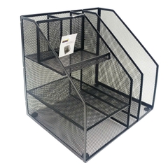Kệ hồ sơ 2 ngăn lưới Toppoint HY17293A, Kệ rổ, Kệ đựng hồ sơ