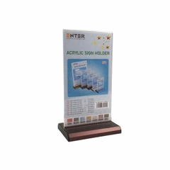 Kệ mica 2 mặt Enter E31 100x180mm đế nhôm, Kệ menu nhà hàng, Standee mica để bàn, Bảng quét mã QR Code (20)