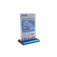 Kệ mica 2 mặt Enter E33 100x150mm đế nhôm A6, Kệ menu nhà hàng, Standee mica để bàn, Bảng quét mã QR Code (20)