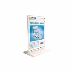 Kệ mica 2 mặt Enter E10 100x150mm đế lùa, Kệ menu nhà hàng, Standee mica để bàn, Bảng quét mã QR Code (20)