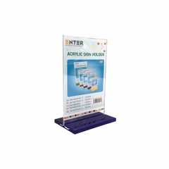 Kệ mica 2 mặt Enter E10 100x150mm đế lùa, Kệ menu nhà hàng, Standee mica để bàn, Bảng quét mã QR Code (20)