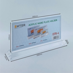Kệ mica 2 mặt Enter E17B 26x12cm đế mica 29x5.5cm dày 20mm, Biển chức danh quân đội, Kệ chức vụ (10)