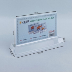 Kệ mica 2 mặt Enter E17A 15x8.5cm đế 17x5.5cm dày 20mm, Biển chức danh quân đội, Kệ chức vụ (10)