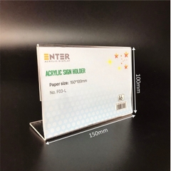Kệ mica 1 mặt Enter F03-L 150x100mm A6 ngang, Kệ menu chữ L, Khung thông tin sản phẩm, Khung bảng giá, Kệ trưng bày để bàn (20)