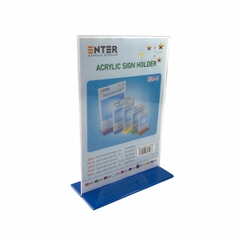 Kệ mica 2 mặt Enter E06-U 210x300mm đế lùa uốn bằng, Kệ menu nhà hàng, Standee mica để bàn, Bảng quét mã QR Code (10)