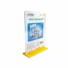 Kệ mica 2 mặt Enter E07-U 150x210mm đế lùa uốn bằng A5 đứng, Kệ menu nhà hàng, Standee mica để bàn, Bảng quét mã QR Code (20)