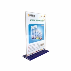 Kệ mica 2 mặt Enter E07-U 150x210mm đế lùa uốn bằng A5 đứng, Kệ menu nhà hàng, Standee mica để bàn, Bảng quét mã QR Code (20)