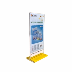 Kệ mica 2 mặt Enter E09-U 100x210mm đế lùa uốn bằng, Kệ menu nhà hàng, Standee mica để bàn, Bảng quét mã QR Code (20)