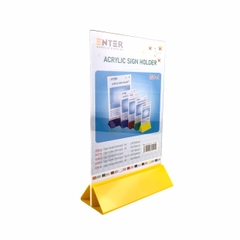 Kệ mica 2 mặt Enter E06-A 210x300mm đế lùa uốn chân chữ A, Kệ menu nhà hàng, Standee mica để bàn, Bảng quét mã QR Code (10)