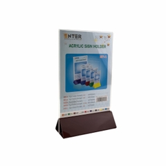 Kệ mica 2 mặt Enter E07-A 150x210mm đế lùa uốn chân chữ A, Kệ menu nhà hàng, Standee mica để bàn, Bảng quét mã QR Code (20)