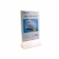 Kệ mica 2 mặt Enter E07-A 150x210mm đế lùa uốn chân chữ A, Kệ menu nhà hàng, Standee mica để bàn, Bảng quét mã QR Code (20)