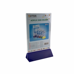 Kệ mica 2 mặt Enter E07-A 150x210mm đế lùa uốn chân chữ A, Kệ menu nhà hàng, Standee mica để bàn, Bảng quét mã QR Code (20)
