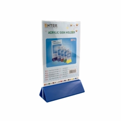 Kệ mica 2 mặt Enter E07-A 150x210mm đế lùa uốn chân chữ A, Kệ menu nhà hàng, Standee mica để bàn, Bảng quét mã QR Code (20)