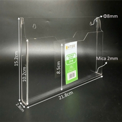 Kệ mica nhiều giấy treo tường Enter C11H 21x15cm A5 ngang, hông 25mm, có hậu mica (20)