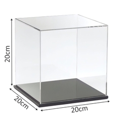 Hộp mica Enter BOX103 20x20x20cm mica dày 2mm, đế đen 5mmx2 vuông, Hộp trưng bày mô hình, Hộp mica trong chống bụi