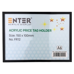 Bảng thông tin mica Enter FR12 150x100mm A6, Khung bảng giá, nhãn giá