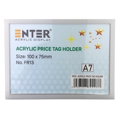 Bảng thông tin mica Enter FR13 100x75mm A7, Khung bảng giá, nhãn giá