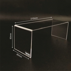 Kệ trưng bày mica 3 mặt uốn Enter TB131 200x80x80mm mica dày 3mm, Kệ livestream, Kệ mica chữ U trong suốt để đồ đa năng (20)