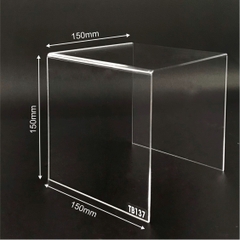 Kệ trưng bày mica 3 mặt uốn Enter TB137 150x150x150mm mica dày 3mm, Kệ livestream, Kệ mica chữ U trong suốt để đồ đa năng (20)