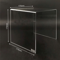 Kệ trưng bày mica 3 mặt uốn Enter TB138 175x175x175mm mica dày 3mm, Kệ livestream, Kệ mica chữ U trong suốt để đồ đa năng (20)